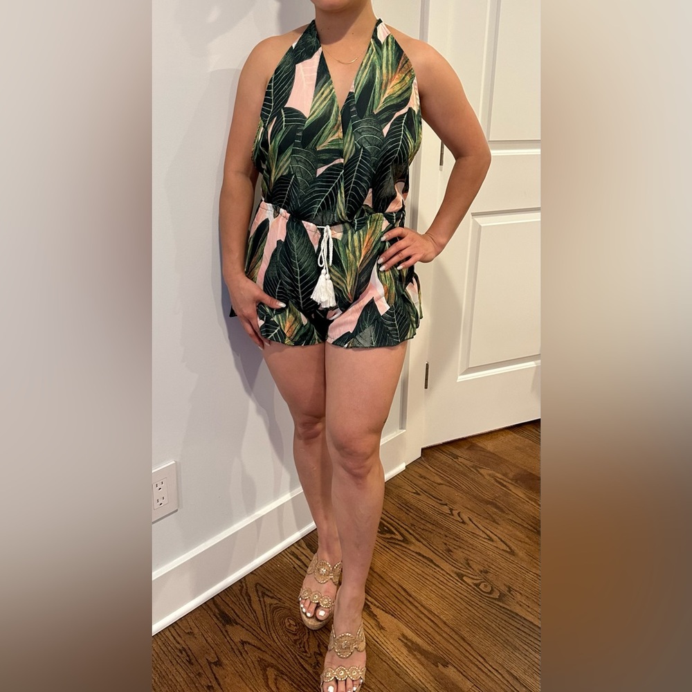 Zaful Backless romper plunge
